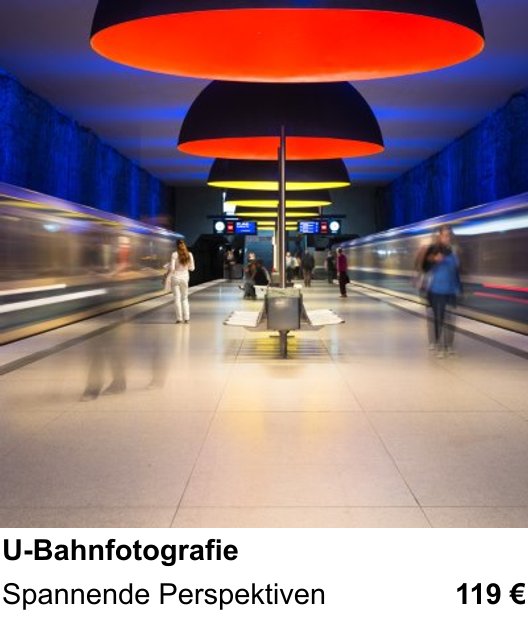 Fotoworkshop in Ingolstadt über U-Bahnfotografie: Spannende Perspektiven