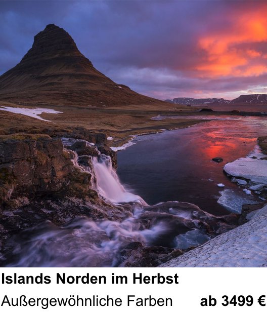 Fortgeschrittener Foto-Workshop zu Islands Norden im Herbst: Außergewöhnliche Farben