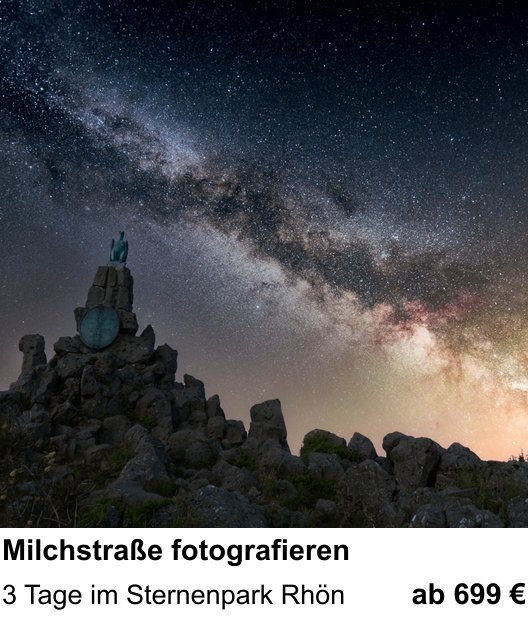 Fortgeschrittener Foto-Workshop zu Milchstraße fotografieren: 3 Tage im Sternenpark Rhön