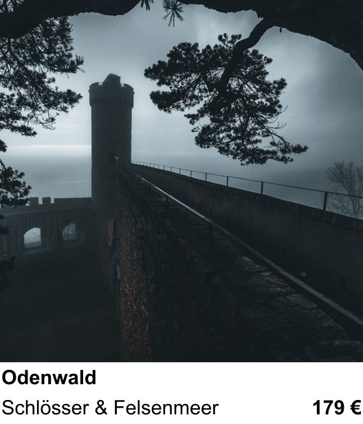 Fortgeschrittener Foto-Workshop zu Odenwald: Schlösser & Felsenmeer