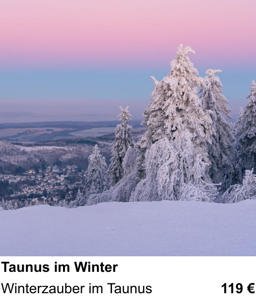 Fortgeschrittener Foto-Workshop zu Taunus im Winter: Winterzauber im Taunus